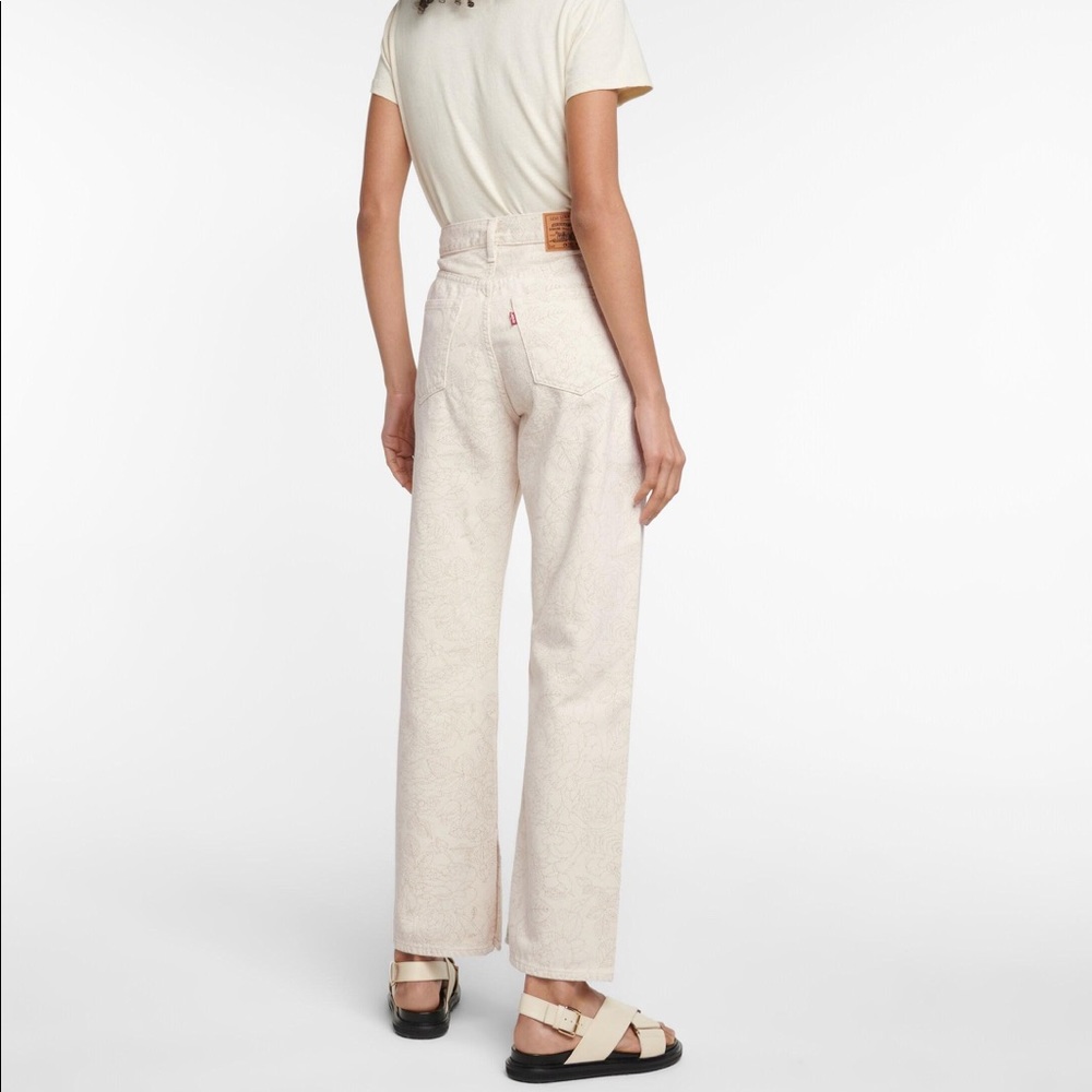 Levi’s x Ganni floral high-rise straight jeans